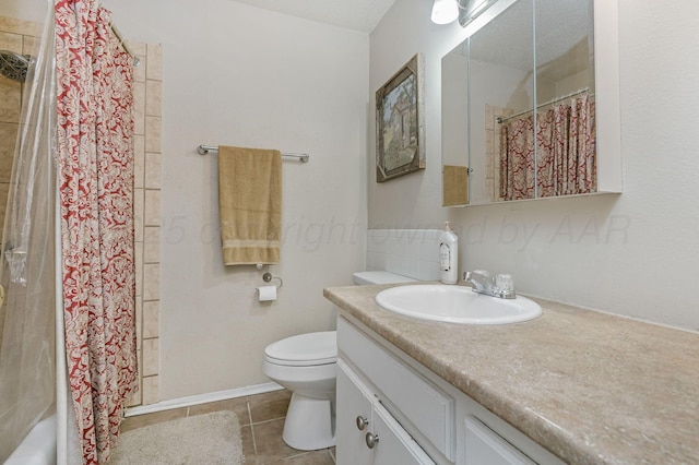 5222 S Travis St, Amarillo, TX 79110 - full bath featuring vanity and tile patterned floors