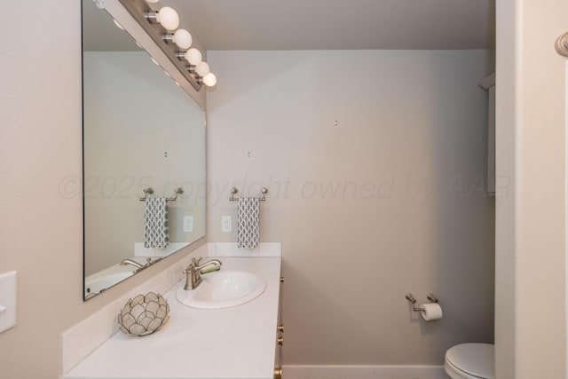 7701 Bellamy Dr, Amarillo, TX 79119 - bathroom featuring toilet and vanity