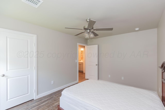7701 Bellamy Dr, Amarillo, TX 79119 - bedroom featuring light wood-style flooring and ceiling fan