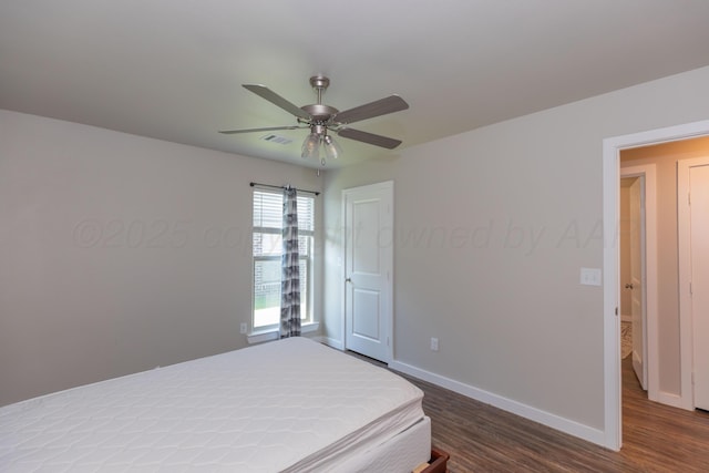 7701 Bellamy Dr, Amarillo, TX 79119 - bedroom featuring wood finished floors and ceiling fan
