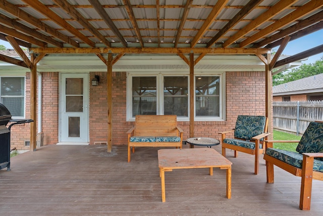 3607 Fleetwood Dr, Amarillo, TX 79109 - view of wooden deck