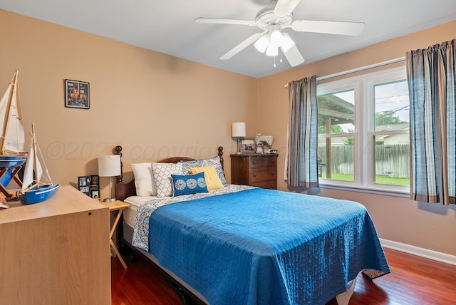 3607 Fleetwood Dr, Amarillo, TX 79109 - bedroom featuring wood finished floors and a ceiling fan