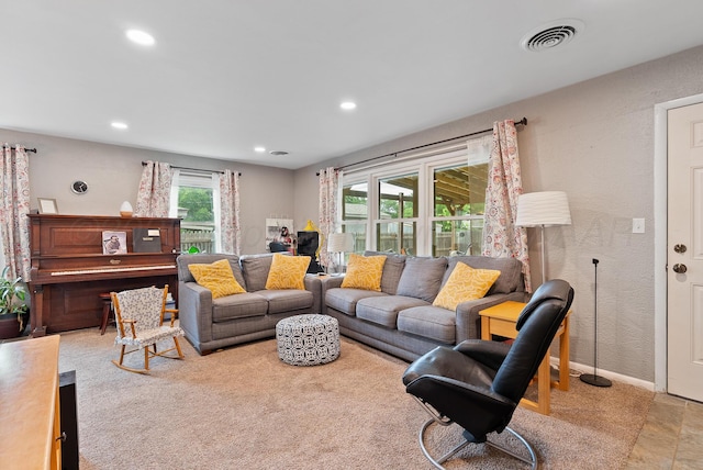 3607 Fleetwood Dr, Amarillo, TX 79109 - living room featuring recessed lighting and a textured wall