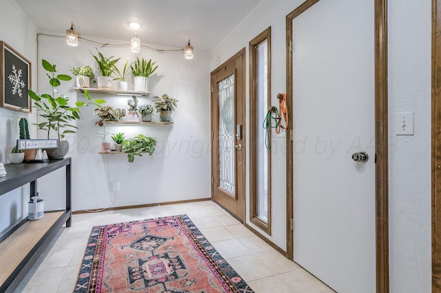 view of tiled entryway