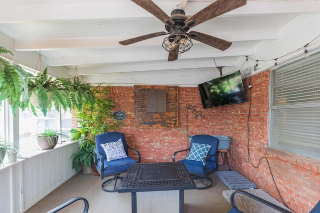 407 Thompson Ln, Canyon, TX 79015 - view of patio featuring ceiling fan