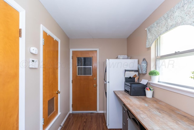 407 Thompson Ln, Canyon, TX 79015 - doorway featuring visible vents and dark wood-style floors