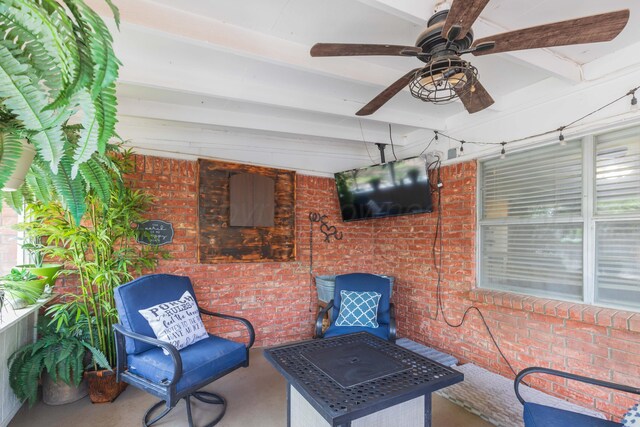 407 Thompson Ln, Canyon, TX 79015 - view of patio / terrace with ceiling fan