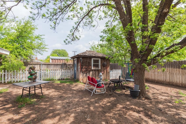 407 Thompson Ln, Canyon, TX 79015 - view of shed featuring a fenced backyard