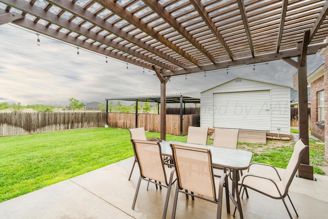 212 Cimarron St, Borger, TX 79007 - view of patio / terrace featuring a pergola and outdoor dining space