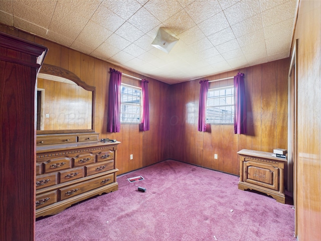1108 Campanella Dr, Pampa, TX 79065 - unfurnished bedroom featuring carpet flooring and wooden walls