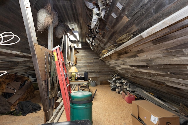 view of attic