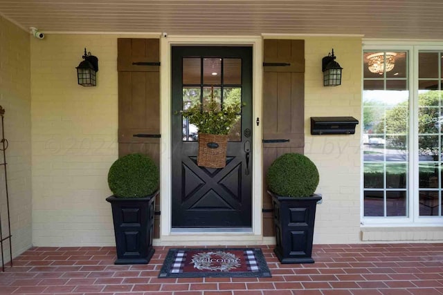 2200 Parker St, Amarillo, TX 79109 - property entrance with covered porch and a security system