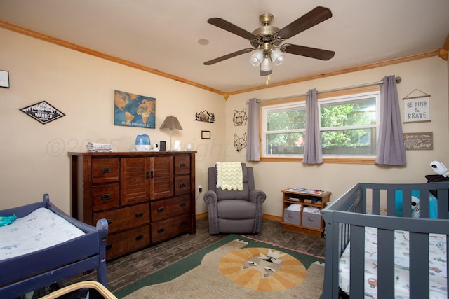 2900 Teckla Blvd, Amarillo, TX 79106 - bedroom featuring ornamental molding and a crib
