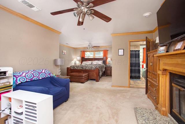 2900 Teckla Blvd, Amarillo, TX 79106 - bedroom featuring ornamental molding and carpet flooring