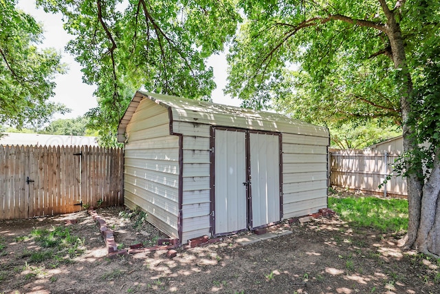 3506 Barclay Dr, Amarillo, TX 79109 - view of shed with a fenced backyard