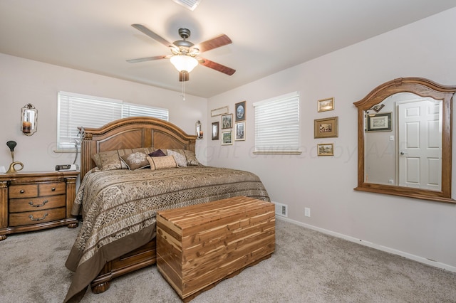 1726 Fir St, Pampa, TX 79065 - bedroom featuring carpet, a ceiling fan, and baseboards