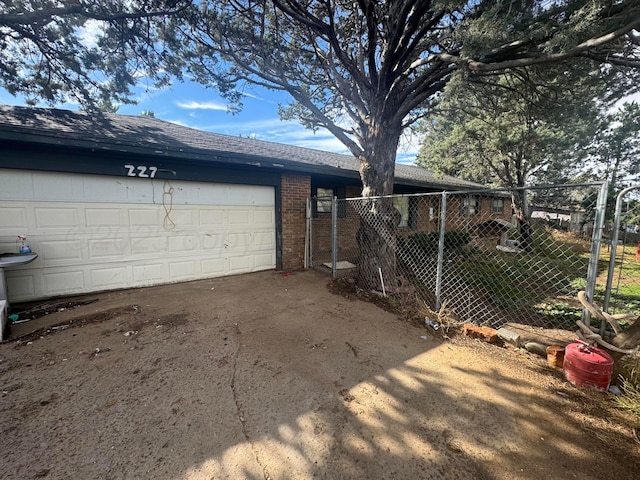 view of home's exterior featuring a garage