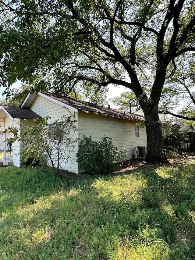 view of property exterior featuring central AC unit