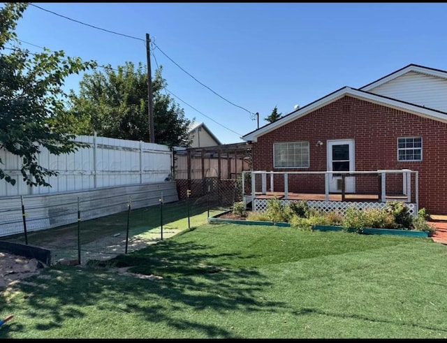 100 Bunavista St, Borger, TX 79007 - view of yard with a deck