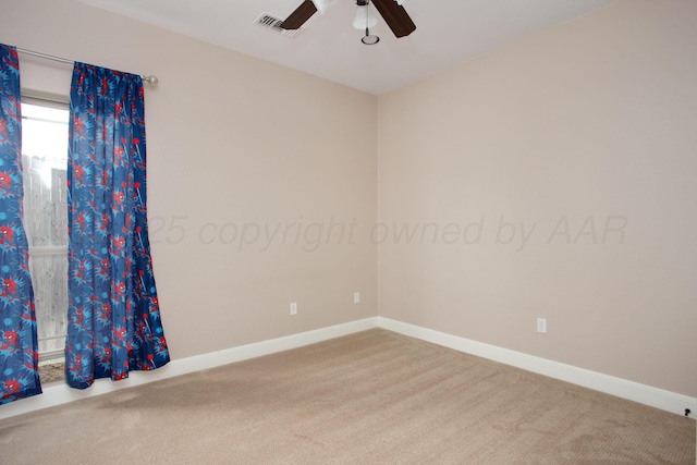 5401 Walesa Ct, Amarillo, TX 79119 - unfurnished room with a ceiling fan and carpet flooring
