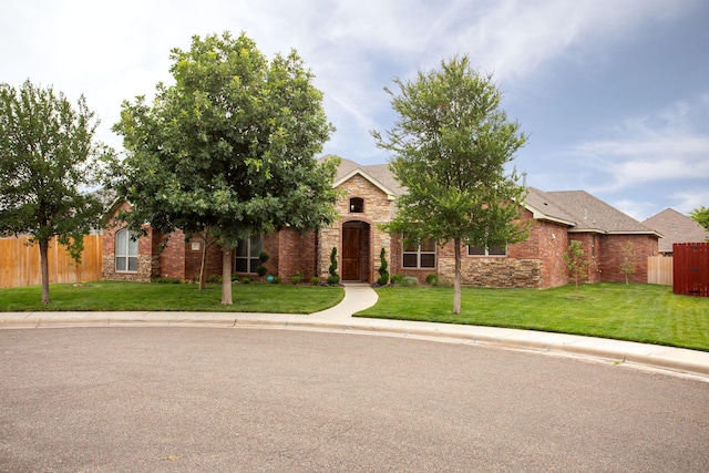 5401 Walesa Ct, Amarillo, TX 79119 - obstructed view of property featuring stone siding