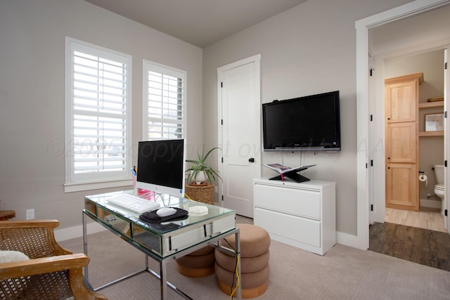 carpeted living room with a healthy amount of sunlight