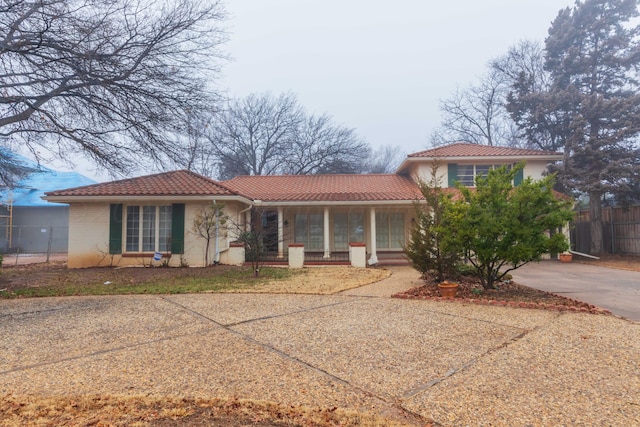 view of front of home with a porch