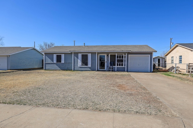 ranch-style house with a garage