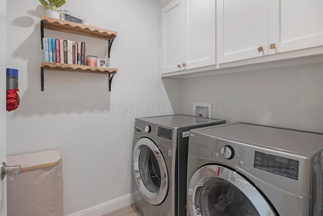 8100 Pensacola Ave, Amarillo, TX 79118 - washroom featuring independent washer and dryer and cabinet space