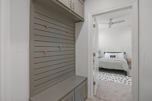 8100 Pensacola Ave, Amarillo, TX 79118 - mudroom featuring a ceiling fan