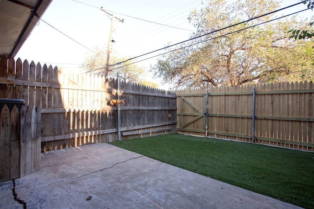 view of yard featuring a patio area