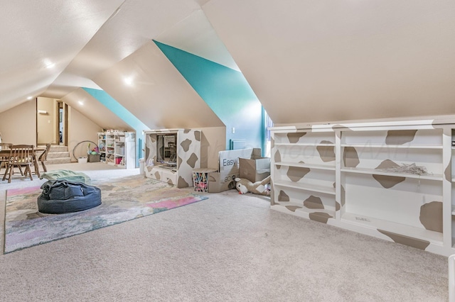 7 Pebble Beach Ct, Amarillo, TX 79124 - bonus room featuring carpet flooring and vaulted ceiling
