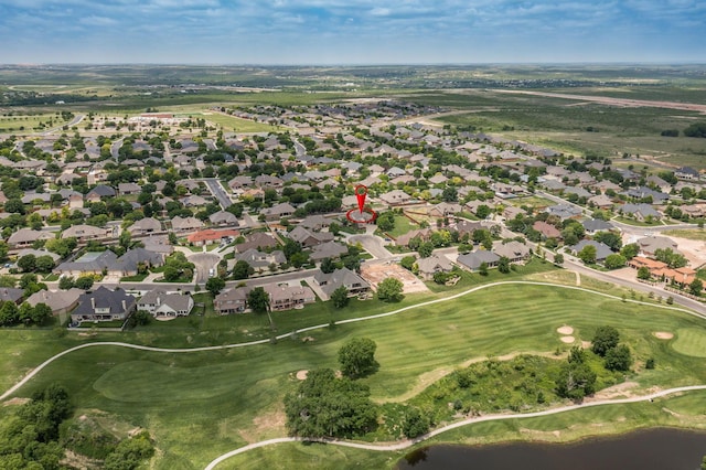 7 Pebble Beach Ct, Amarillo, TX 79124 - aerial overview of property's location featuring nearby suburban area and a golf course