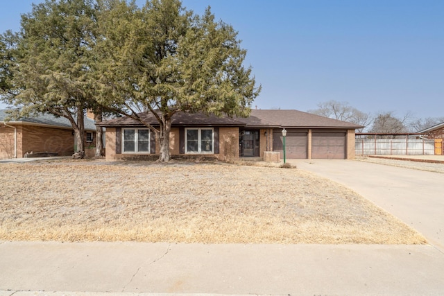 ranch-style home with a garage