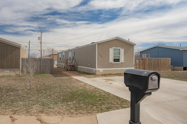 view of property exterior featuring a patio