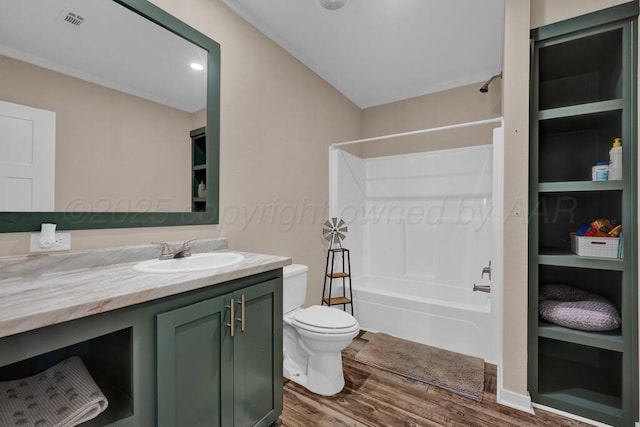 2004 Pheasant Ln, Amarillo, TX 79118 - full bathroom with wood finished floors, shower / bathtub combination, and vanity