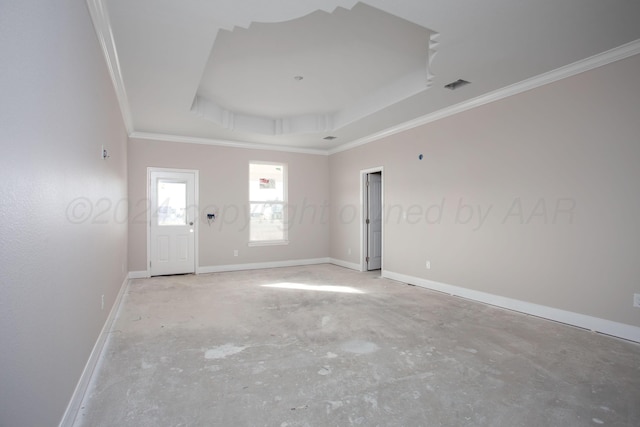view of spare room