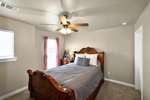 2701 Daybreak Ln, Amarillo, TX 79124 - bedroom featuring carpet floors, baseboards, and a ceiling fan