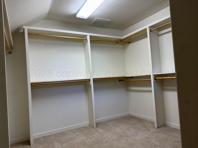5007 Wesley Rd, Amarillo, TX 79119 - spacious closet with carpet floors and vaulted ceiling