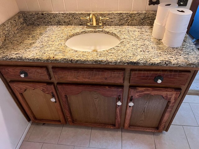 415 Mesquite Ave, Amarillo, TX 79108 - bathroom featuring vanity and tile patterned floors