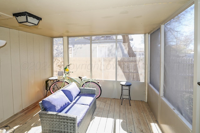 view of sunroom