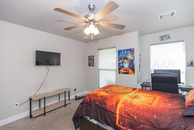 1738 Wesleyan St, Amarillo, TX 79118 - bedroom with carpet floors and ceiling fan