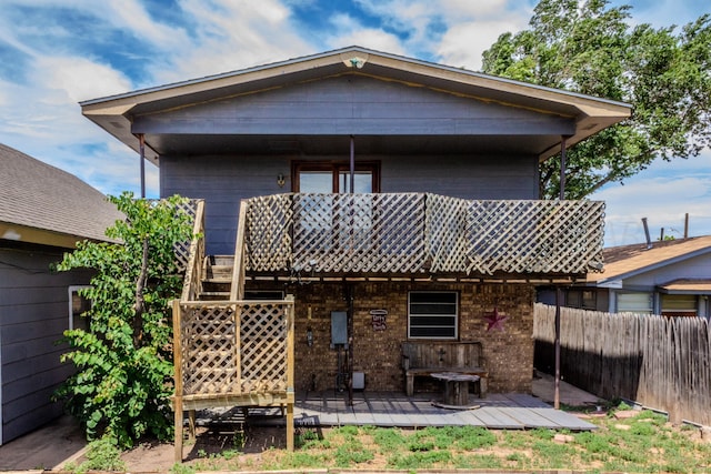 view of rear view of property