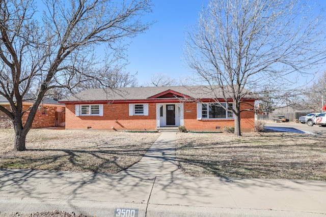 view of single story home