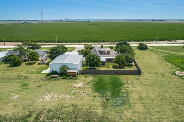 drone / aerial view with a rural view