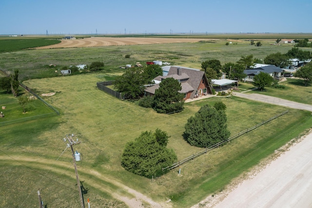 bird's eye view with a rural view