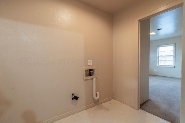 2414 Orange St, Amarillo, TX 79107 - laundry room featuring baseboards and hookup for a washing machine