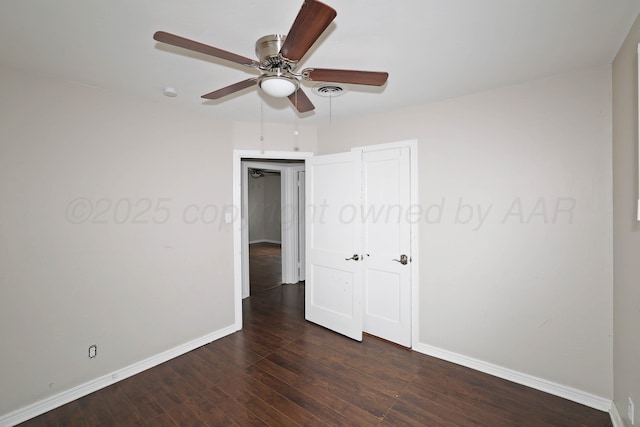 4112 S Tyler St, Amarillo, TX 79110 - unfurnished bedroom with hardwood / wood-style flooring and ceiling fan