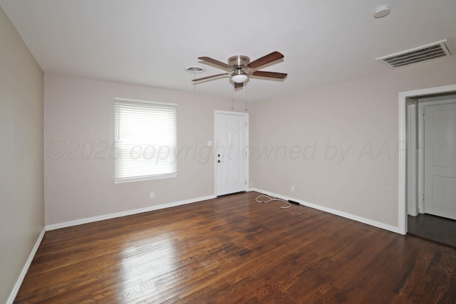 4112 S Tyler St, Amarillo, TX 79110 - unfurnished room with ceiling fan, wood finished floors, and a smoke detector