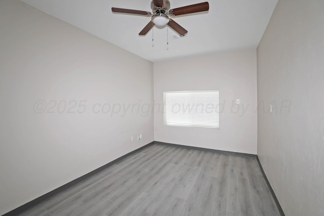 4112 S Tyler St, Amarillo, TX 79110 - spare room with light wood-type flooring and ceiling fan